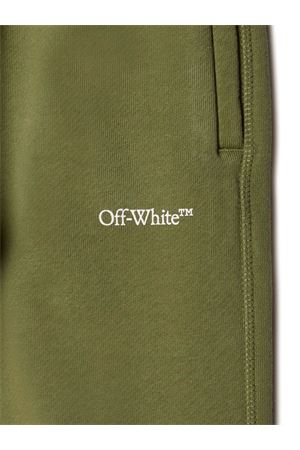 pantalone in cotone verde OFF WHITE KIDS | OBCH001F23FLE0015601